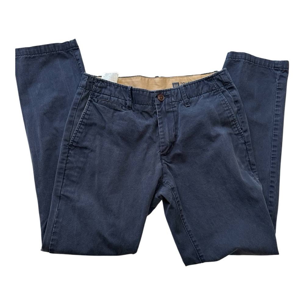 GAP Men's Lived in Slim Dark Blue Chinos